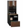 Storage Unit and Hutch Set - Series A Walnut Collection - Bush Office Furniture - WC25523-25