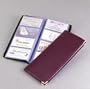 Vinyl Business Card Book, 12 Pages/Tabs, 96-Card Capacity, 10 x 4-1/2, Burgundy (ROL67474) Category: Business Card Files & Holders
