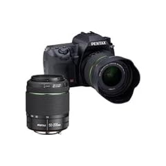 Pentax K-5 SLR-Digitalkamera (16 Megapixel, Live View, Full HD Video) Kit inkl. DA 18-55mm WR und 50-200 WR Objektiv