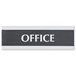 U. S. Stamp & Sign Century Series "Office" Sign, 9 Inch Width x 0.5 Inch Depth x 3 Inch Height, Black/Silver (4762)