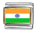 India Flag Italian Charm Bracelet Link