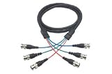 Premium Multi-Coaxial Cable, 3 BNC Male / Male, 50.0 ft, # Coax: 3