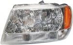 Left Driver Side Headlight Headlamp 99-04 Jeep Grand Cherokee Limited Model Models 99 00 01 02 03 04 1999 2000 2001 2002 2003 2004 Head Light Lamp Lights Lamps