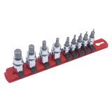 Hex Bit Socket Set Metric 9 Piece On Molded Rail