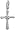 Cross Charm, Sterling Silver