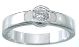 925 Sterling Silver Brilliant Cut Solitaire CZ Ring