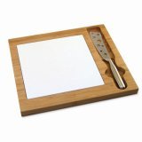 Bamboo And Ceramic Cheese Carving Set With Knife by Meat Carving Sets