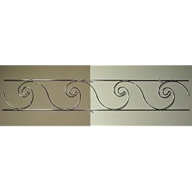 Trellis Frieze Elements-Waves (TFE 1f-We) -Handmade Aluminum Trellis-Frieze Panels from... by 