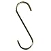 Enclume ESH-BP "S" Hook, Set of 6, Brass