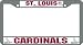 St Louis Cardinals Chrome License Plate Holder
