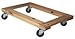 Open Deck Hardwood Dolly 16" x 24" Casters 3" x .125"