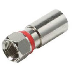 Steren 25PK STEREN F-PERMA SEAL-IITM RG6 YELLOW BAND TM RG6 YLW BAND 25PK (Home Automation / Connectors- RG-6 F)