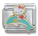 Clearly Charming Hello Kitty Dolphin Swim Cat Animal Theme Licensed Charm Bracelet