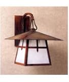 Arroyo Craftsman CB-8E-F-RB Carmel 1 Light Outdoor Wall Light in Rustic Brown with Frosted glass