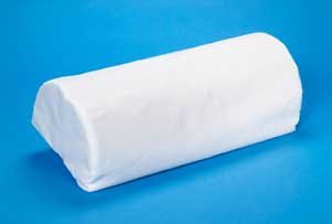 Softeze memory foam Foot Rest Pillow With Blue Polycotton Zippered Cover, Size: 8“ x 18“