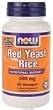 NOW ORGANIC RED YEAST RICE EXTRACT 600 MG Vegetarian Capsules