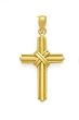 14K CROSS WITH "X" CENTER FITS 2MM