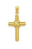 14K CROSS WITH "X" CENTER FITS 2MM