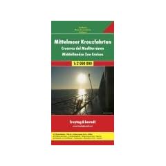 Mittelmeer-Kreuzfahrten / Mediterranean cruises 1 : 2 000 000.  Autokarte. Klimatabellen. F�hren. Entfernungen in km. H�fen