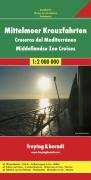 Mittelmeer-Kreuzfahrten / Mediterranean cruises 1 : 2 000 000. Autokarte. Klimatabellen. Fähren. Entfernungen in km. Häfen