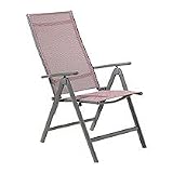 Produkt-Bild: greemotion 427632 Klappsessel Faro, Alu, promo/grau - bordo/taupe