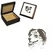 Wooden Australian Shepherd Jewelry Box, Porcelain by Rosalinde (5' x 5' x 2.5')
