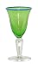 Hand Blown Green Wine Glass 7.5" H Set / 4