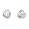 Love Knot Sterling Silver Stud Earrings