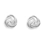 Love Knot Sterling Silver Stud Earrings