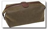 Embassy Brown Man-Made Angola Shaving Bag / Toiletry Kit