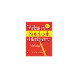 Merriam Webster MER FSP0566 NOTEBOOK DICTIONARY, THREE HOLE PUNCHED, PAPERBACK, 80 PAGES