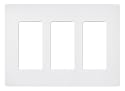 Lutron SC-3-SW Claro Three-gang Wallplate Snow