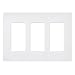 Lutron SC-3-SW Claro Three-gang Wallplate Snow