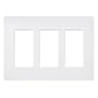 Lutron SC-3-SW Claro Three-gang Wallplate Snow