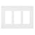 Lutron SC-3-SW Claro Three-gang Wallplate Snow