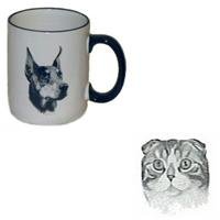 Scottish Fold Country Mug, Porcelain by Rosalinde (12 oz.) by Porcelain Rosalinde