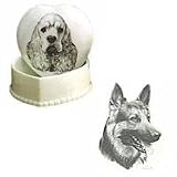 German Shepherd Heart Box, Porcelain by Rosalinde (4' x 2')
