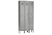 Single Tier Republic Locker 12x15x60 3 Door Assembled Gray