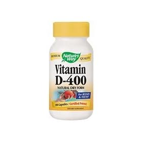 Natures WayDry Vitamin D 100, Capsules, 100-Count