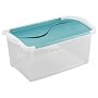 7Qt. Hinged Lid Storage Box - Sterilite 19044306 (Green/Clear) (6.5"H x 7.75"W x 13.5"D)