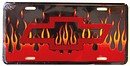 Chevrolet Bow Tie Flames License Plate