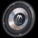 Crunch BlackMaxx Subwoofer, 25,4 cm (10 Zoll) 200/400W, 4 Ohm, Einbaut. 116mm, Fs 35Hz, Qts 0,46, VAS 35L, 88dB