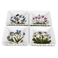 Portmeirion Botanic Garden Square Mini Dishes 3 Each Set of 4