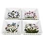 Portmeirion Botanic Garden Square Mini Dishes 3" Each Set of 4