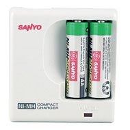Compact NiMH Charger w/2AA 2300mAh