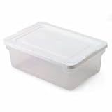 Review RUBBERMAID  / Rubbermaid 2220 WHT Fashion Clears- 12 qt - White Lid - Pack of 12