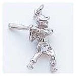 Male Baseball Player Charm
