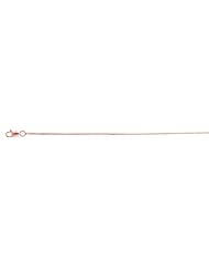 20" 1.1mm (0.04") Rose Gold Plated Polished Diamond Cut Octagonal 925 Sterling Silver Snake Chain w/ Pear Shape Clasp