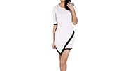 Polyester Above the Knee General Print Sheath Elbow Length Sleeves Bandage Dress/Bodycon Dress/Mini Dress 