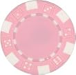 25 Clay Composite Dice Striped 11.5 gram Poker Chips, Pink